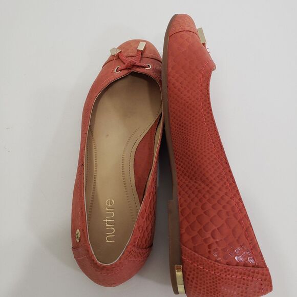 Nurture Mayler Women's Leather Flats with Adorable Bow Tie, Size 6M - Picture 6 of 11